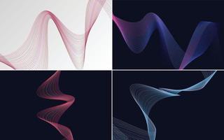 modern wave curve abstract presentation background Pack vector