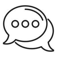 Chat network icon outline vector. Service people vector