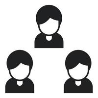 Teamwork icon simple vector. Business people vector