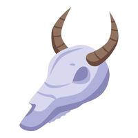 Cow skull icon isometric vector. Animal bull vector