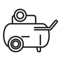 Compressor icon outline vector. Air machine vector