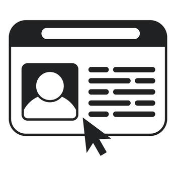 Click mobile icon simple vector. Service network vector