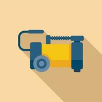 Compressor engine icon flat vector. Air machine vector