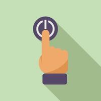 Turn off button icon flat vector. Business mobile vector