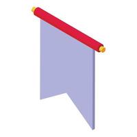 Festive roll icon isometric vector. Chinese scroll vector