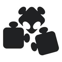 Puzzle teamwork icon simple vector. Community people vector