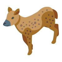 icono de perro hiena vector isométrico. animal salvaje