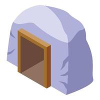 Tunnel mining icon isometric vector. Gold mine vector