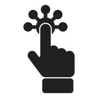 Touch interaction icon simple vector. Digital mobile vector