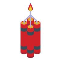 Mining dynamite icon isometric vector. Gold mine vector