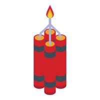 Mining dynamite icon isometric vector. Gold mine vector