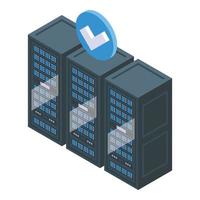 Server data application icon isometric vector. Control form vector