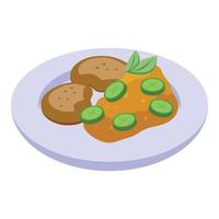 Meat food icon isometric vector. Czech republic vector