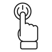 Turn off button icon outline vector. Business mobile vector