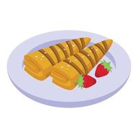 Candy food icon isometric vector. Czech country vector