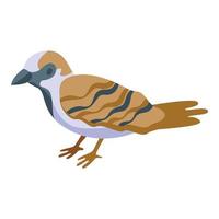 Sparrow icon isometric vector. Bird sprite vector