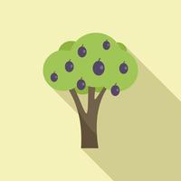 Garden tree icon flat vector. Harvest farm vector