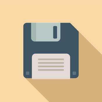 icono de disquete vector plano. botón de interfaz