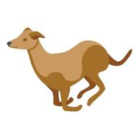 icono de perro marrón vector isométrico. mascota de animales