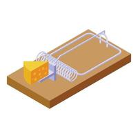 Mouse trap icon isometric vector. Shrew animal vector
