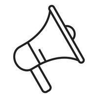 Megaphone service icon outline vector. Mobile message vector