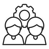 Corporate team icon outline vector. Social people vector