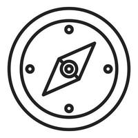 Compass icon outline vector. Window interface vector
