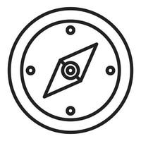 Compass icon outline vector. Window interface vector