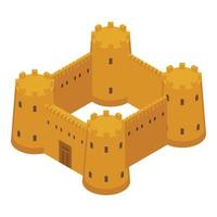 Tajikistan castle icon isometric vector. City travel vector