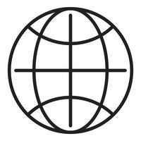 Globe icon outline vector. Computer window vector