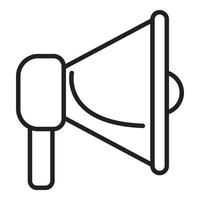 Megaphone icon outline vector. Computer interface vector