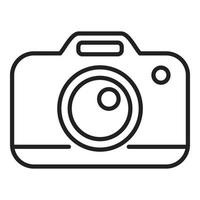 Camera icon outline vector. Computer interface vector