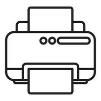 Printer icon outline vector. Ui interface vector