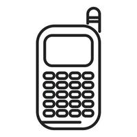 Mobile icon outline vector. Web interface vector