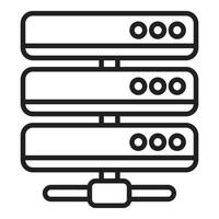 Server icon outline vector. Desktop panel vector