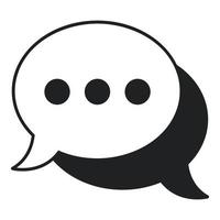 Chat network icon simple vector. Service people vector