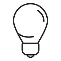 Bulb icon outline vector. Computer interface vector