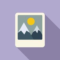 Photo interface icon flat vector. Web camera vector