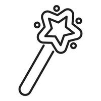 Wand stick icon outline vector. Interface button vector