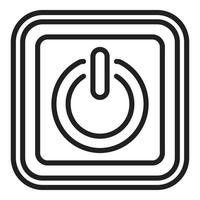 Turn off button icon outline vector. Window computer vector