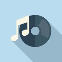 Music icon flat vector. Web interface vector