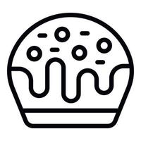 Spring panettone icon outline vector. Cake bread vector