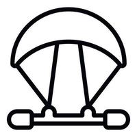 Kitesurfing icon outline vector. Kite board vector