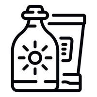 Cream bottle icon outline vector. Extreme summer vector