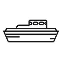 Flood boat icon outline vector. Sea life vector