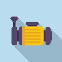 Compressor tool icon flat vector. Air machine vector