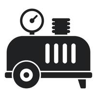 Rotary compressor icon simple vector. Air machine vector