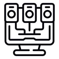 Control game icon outline vector. Online mobile vector