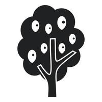 vector simple de icono de árbol de nuez. planta de cosecha