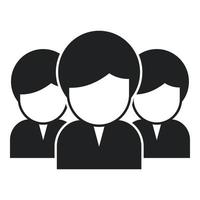 vector simple de icono de trabajo en grupo. persona de negocios